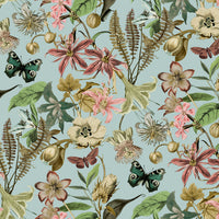 Butterfly House Wallpaper Wallpaper York Wallcoverings Double Roll Sky Blue 