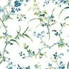 Blossom Branches Wallpaper Wallpaper York Wallcoverings Double Roll White/Blue 