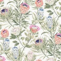 Protea Wallpaper Wallpaper York Wallcoverings Double Roll White/Fuchsia 