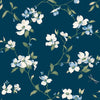 Dogwood Wallpaper Wallpaper York Wallcoverings Double Roll Navy 