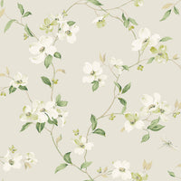 Dogwood Wallpaper Wallpaper York Wallcoverings Double Roll Light Grey 