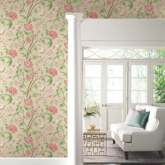 Teahouse Floral Wallpaper Wallpaper York Wallcoverings   