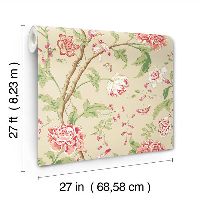 Teahouse Floral Wallpaper Wallpaper York Wallcoverings   