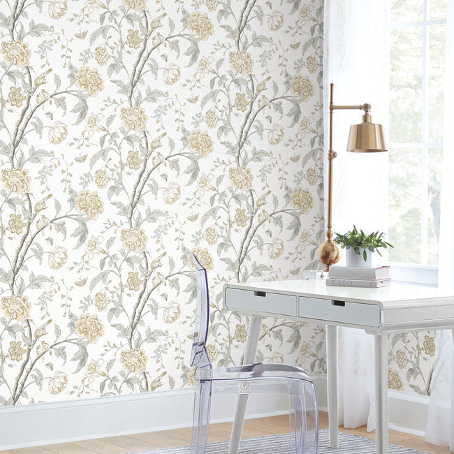 Teahouse Floral Wallpaper Wallpaper York Wallcoverings   