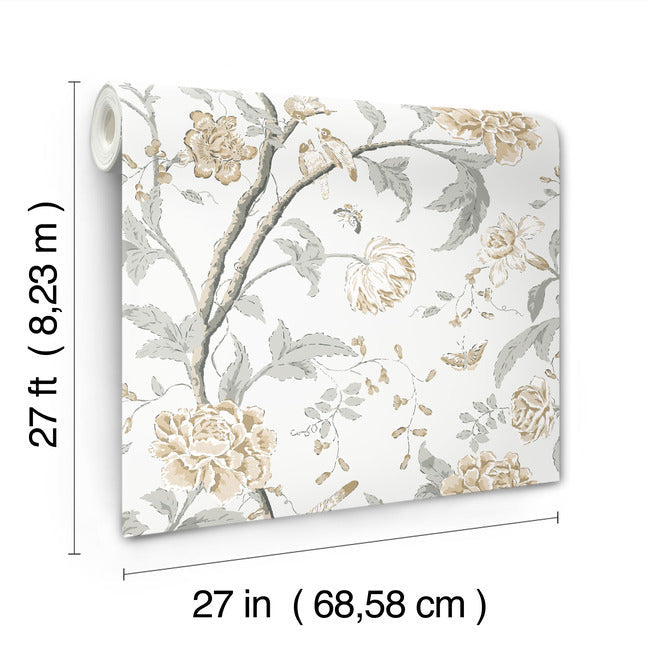 Teahouse Floral Wallpaper Wallpaper York Wallcoverings   
