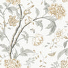 Teahouse Floral Wallpaper Wallpaper York Wallcoverings Double Roll Neutrals 