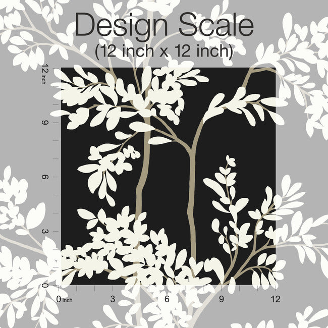 Lunaria Silhouette Wallpaper Wallpaper York Wallcoverings   
