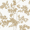 Lunaria Silhouette Wallpaper Wallpaper York Wallcoverings Double Roll White/Gold 