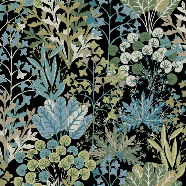Forest Floor Wallpaper Wallpaper York Wallcoverings Double Roll Black 