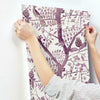 Peacock Block Print Wallpaper Wallpaper Antonina Vella   