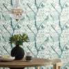 Peacock Block Print Wallpaper Wallpaper Antonina Vella   