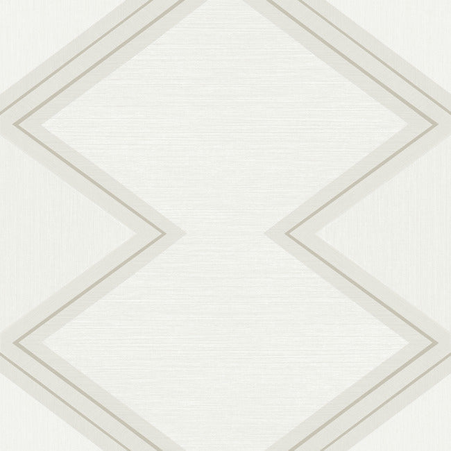 Diamond Twist Wallpaper Wallpaper York Double Roll Ivory/Linen 