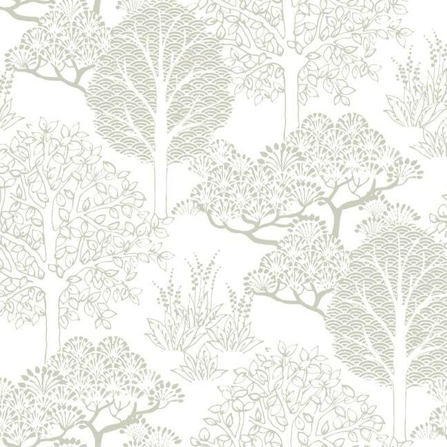 Kimono Trees Wallpaper Wallpaper York Double Roll Glint Metallic 
