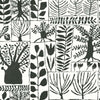 Primitive Trees Wallpaper Wallpaper York Double Roll Black/White 