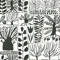 Primitive Trees Wallpaper Wallpaper York Double Roll Black/White 