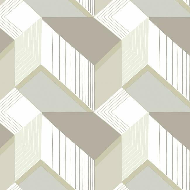 Graphic Geo Blocks Wallpaper Wallpaper York Double Roll Neutral 