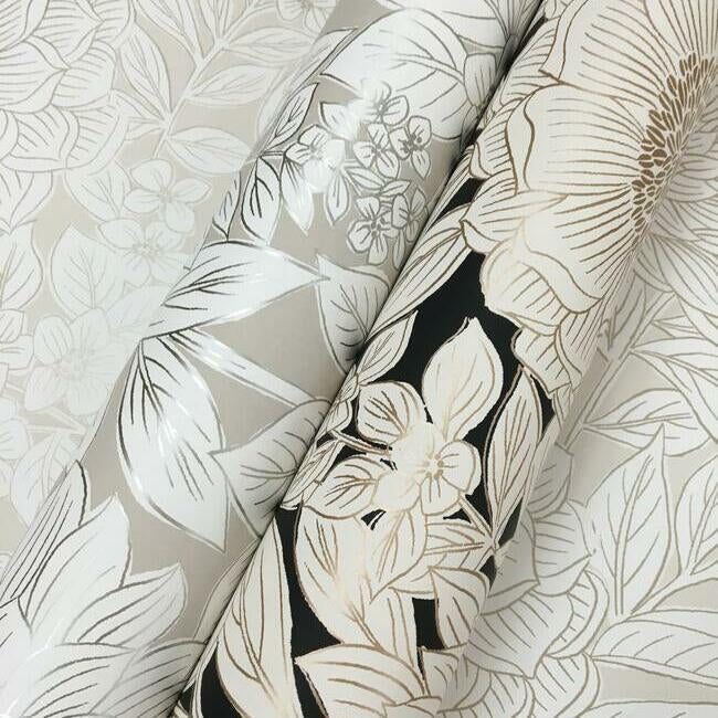Wood Block Blooms Wallpaper Wallpaper York   