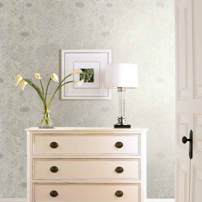 Wood Block Blooms Wallpaper Wallpaper York   