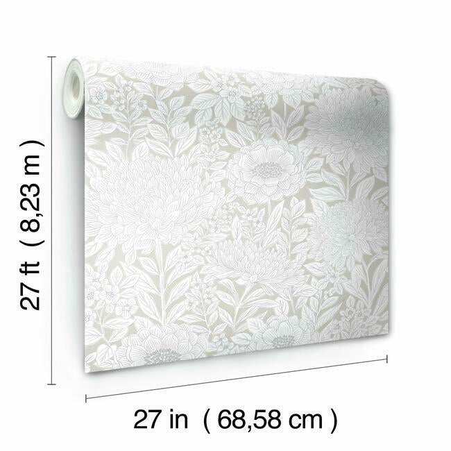 Wood Block Blooms Wallpaper Wallpaper York   