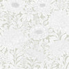 Wood Block Blooms Wallpaper Wallpaper York Double Roll Taupe/Silver 