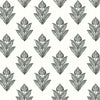 Lotus Motif Wallpaper Wallpaper York Double Roll Soft Black/White 