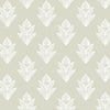 Lotus Motif Wallpaper Wallpaper York Double Roll Linen/White 
