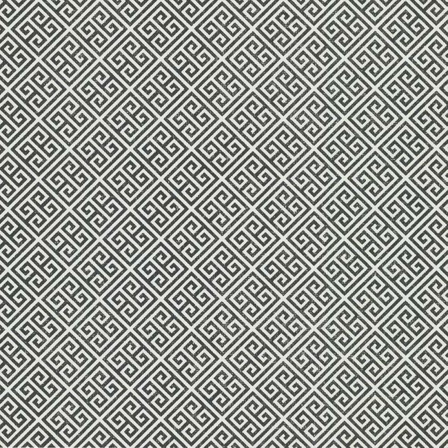 Grecian Geometric Wallpaper Wallpaper York Double Roll Soft Black 