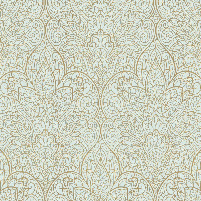 Paradise Wallpaper Wallpaper Candice Olson Double Roll Blue/Gold 