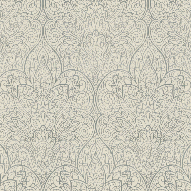 Paradise Wallpaper Wallpaper Candice Olson Double Roll White/Silver 
