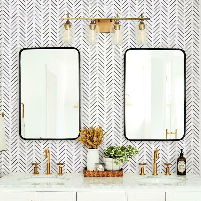 Painted Herringbone Wallpaper Wallpaper York   