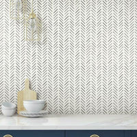 Painted Herringbone Wallpaper Wallpaper York   