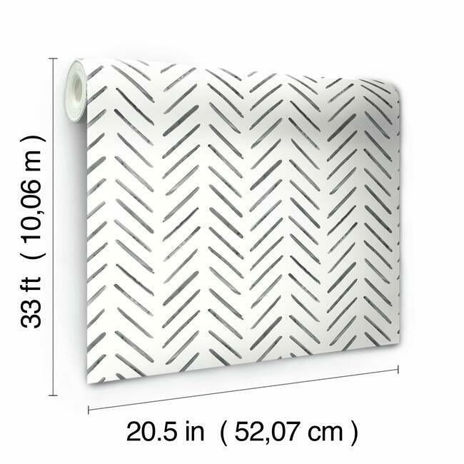 Painted Herringbone Wallpaper Wallpaper York   