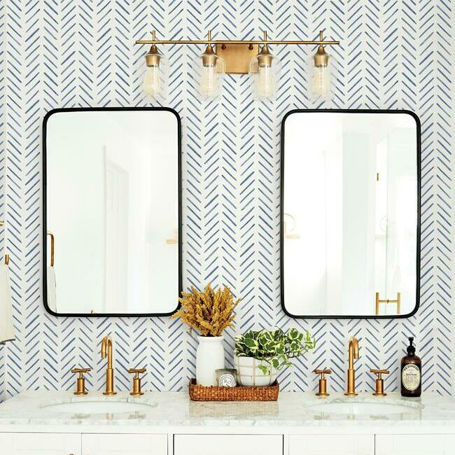 Painted Herringbone Wallpaper Wallpaper York   