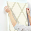Ribbon Stripe Trellis Wallpaper Wallpaper York   