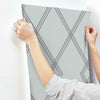 Ribbon Stripe Trellis Wallpaper Wallpaper York   