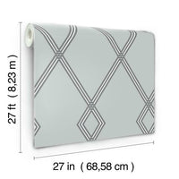 Ribbon Stripe Trellis Wallpaper Wallpaper York   