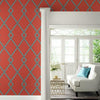 Ribbon Stripe Trellis Wallpaper Wallpaper York   