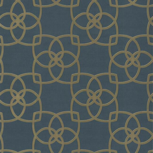 Serendipity Wallpaper Wallpaper Antonina Vella Double Roll Navy 