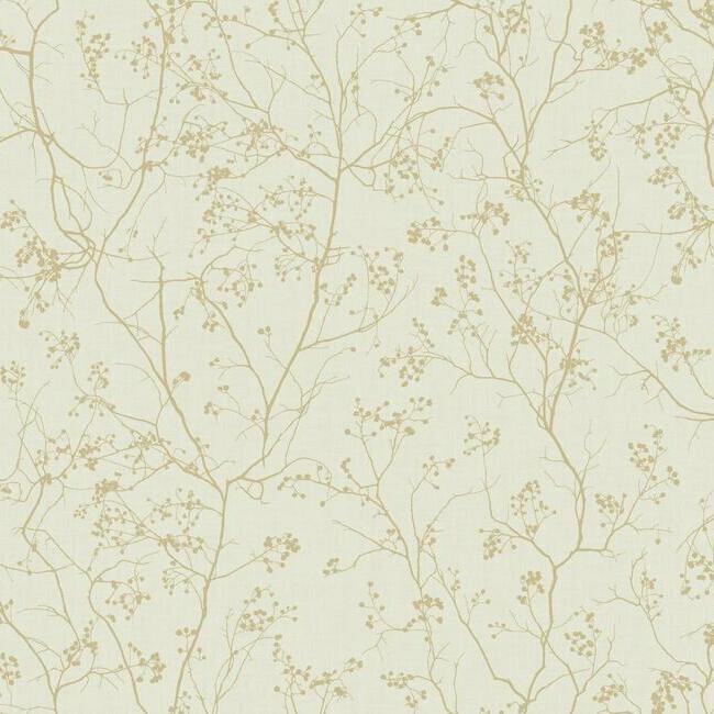 Luminous Branches Wallpaper Wallpaper Antonina Vella Double Roll Cream/Gold 