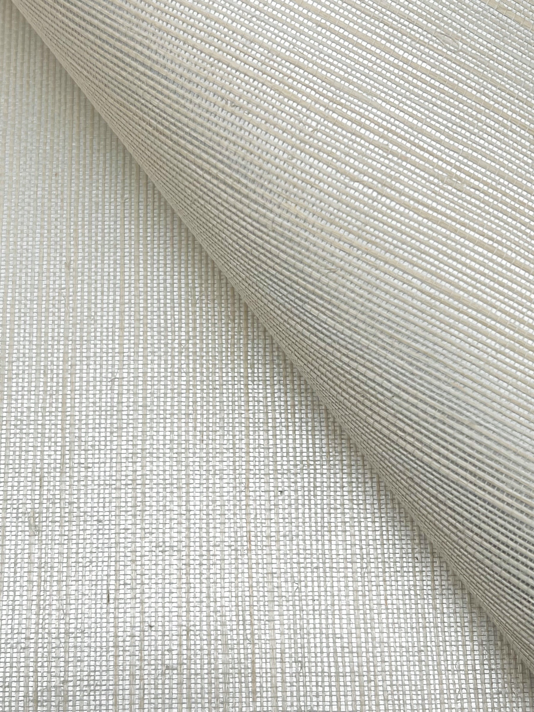 Maguey Silver and White Sisal Wallpaper Wallpaper York   