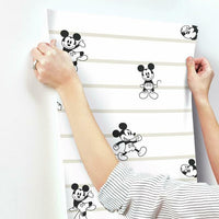 Disney Mickey Mouse Stripe Wallpaper Wallpaper York   