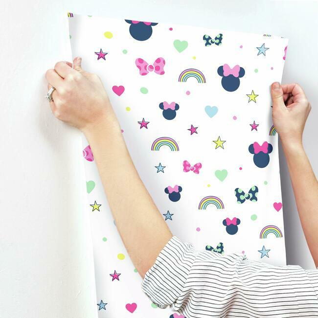 Disney Minnie Mouse Rainbow Wallpaper Wallpaper York   