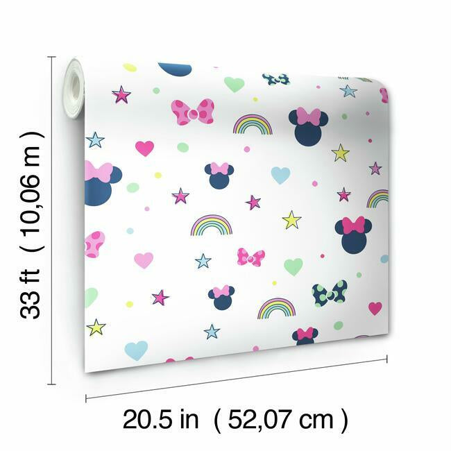 Disney Minnie Mouse Rainbow Wallpaper Wallpaper York   
