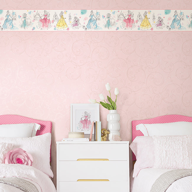 Disney Princess Pretty Elegant Wallpaper Border Wallpaper Border York   