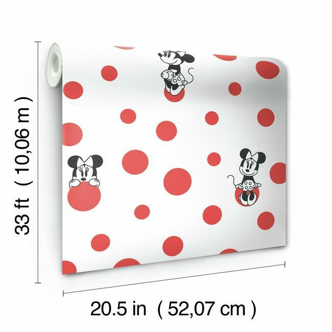 Disney Minnie Mouse Dots Wallpaper Wallpaper York   