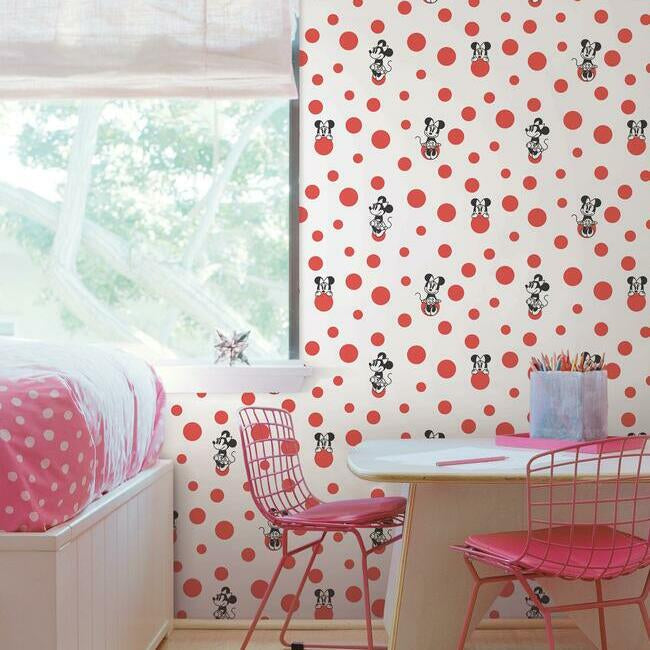 Disney Minnie Mouse Dots Wallpaper Wallpaper York   