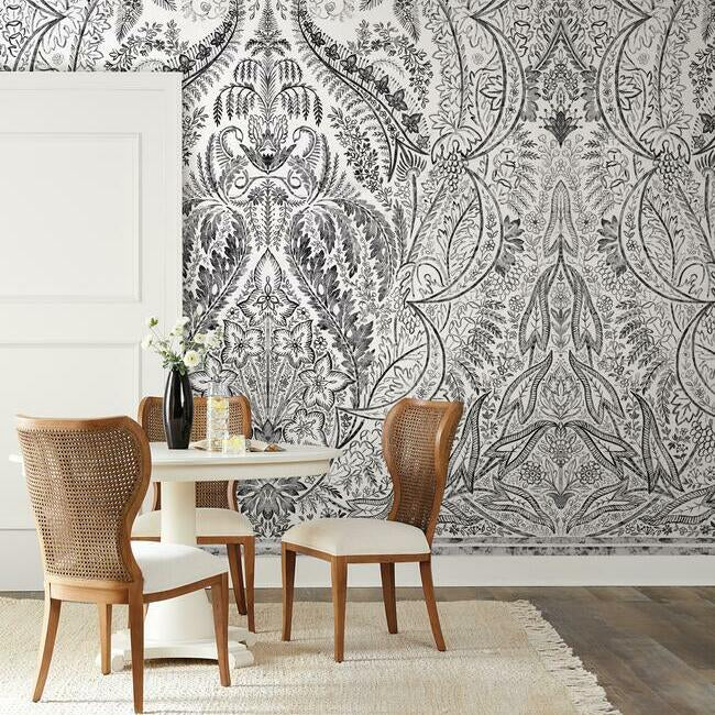 Jaipur Paisley Damask Wall Mural Wall Mural York   