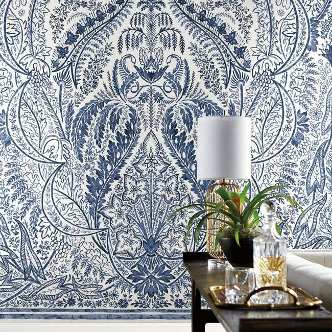 Jaipur Paisley Damask Wall Mural Wall Mural York   
