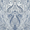 Jaipur Paisley Damask Wall Mural Wall Mural York Roll Indigo/White 