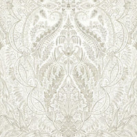 Jaipur Paisley Damask Wall Mural Wall Mural York Roll Beige/White 